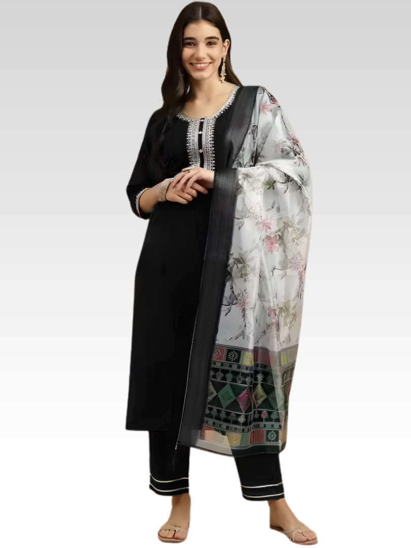 Adaah Black Aura Three-piece Suit