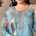 Adaah Noor Aqua– Three-Piece Suit