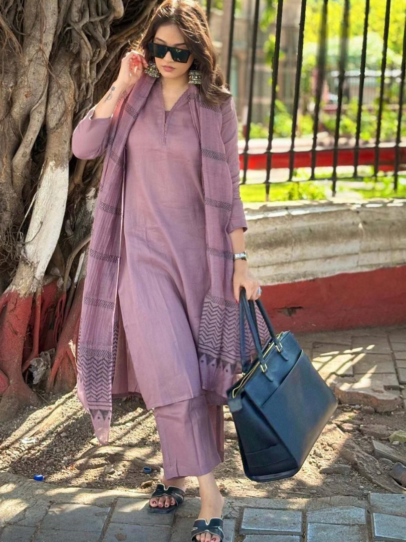 Soft Mulberry Classic Three Piece Suit