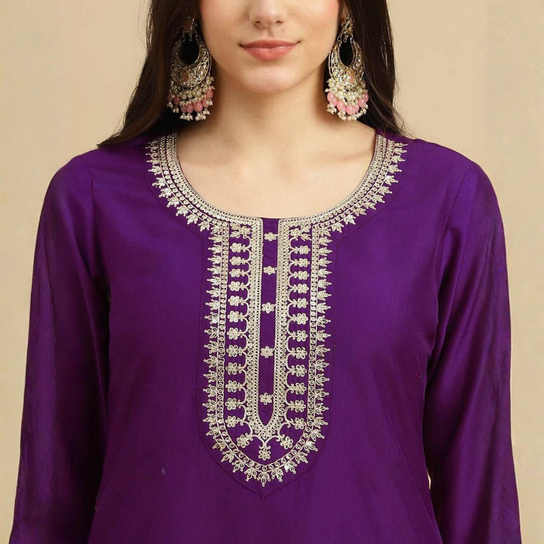Adaah Aira – Plum Three-Piece Suit