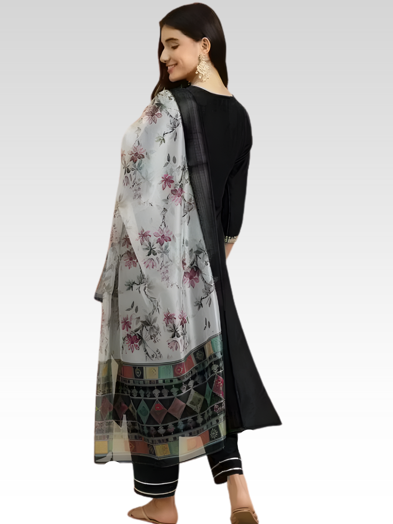 Adaah Black Aura Three-piece Suit