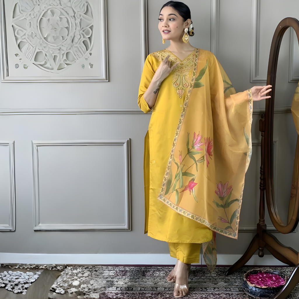 Adaah Mustard – Three-Piece Suit