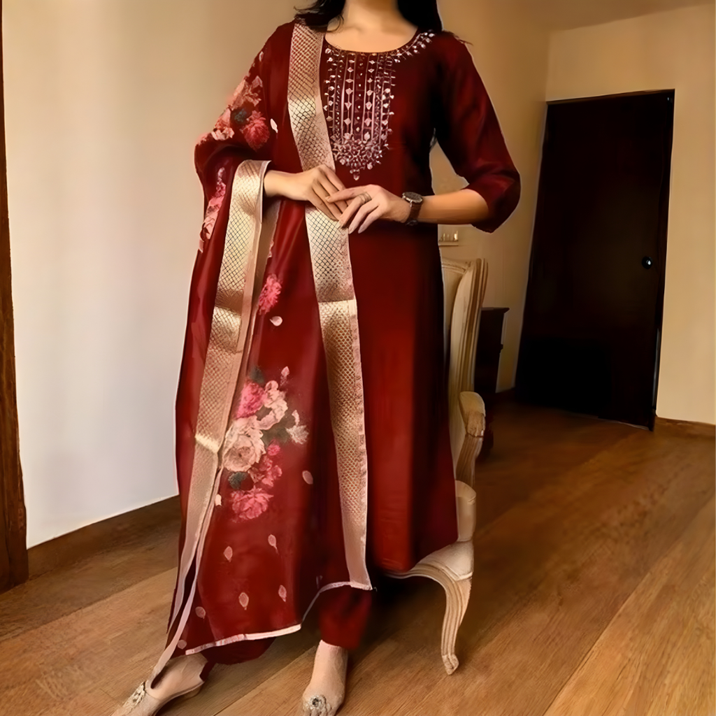 Adaah Zeenat Set-Three Piece Suit
