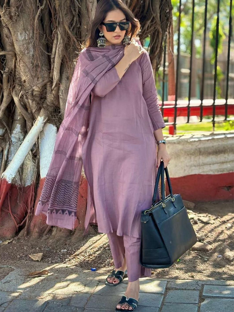 Soft Mulberry Classic Three Piece Suit