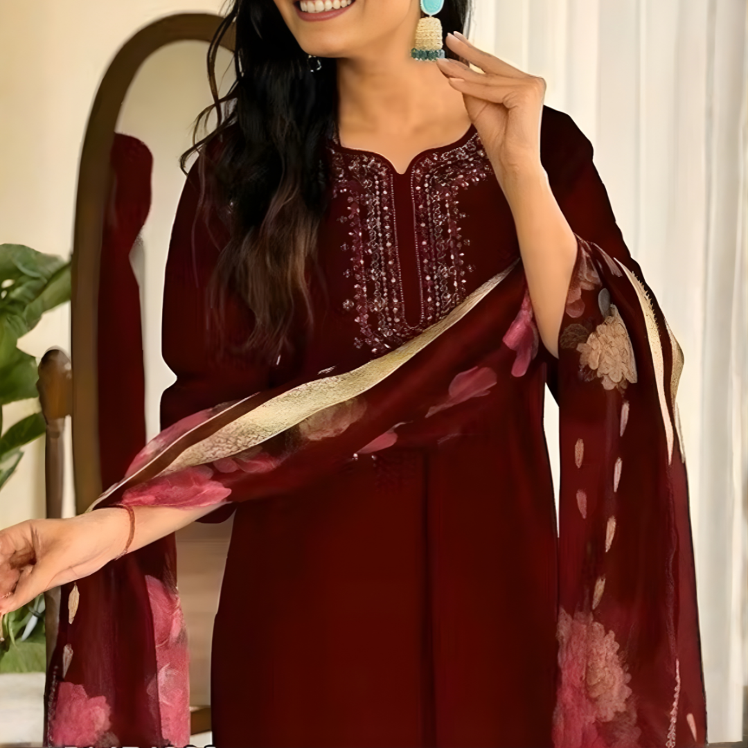Adaah Zeenat Set-Three Piece Suit