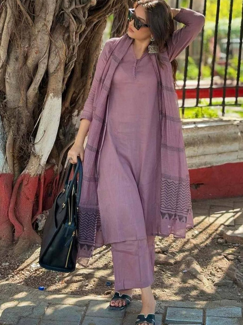 Soft Mulberry Classic Three Piece Suit