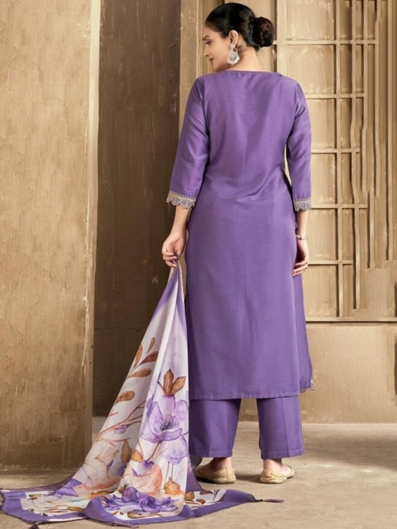 Adaah Zeenat Purple– Three-Piece Suit