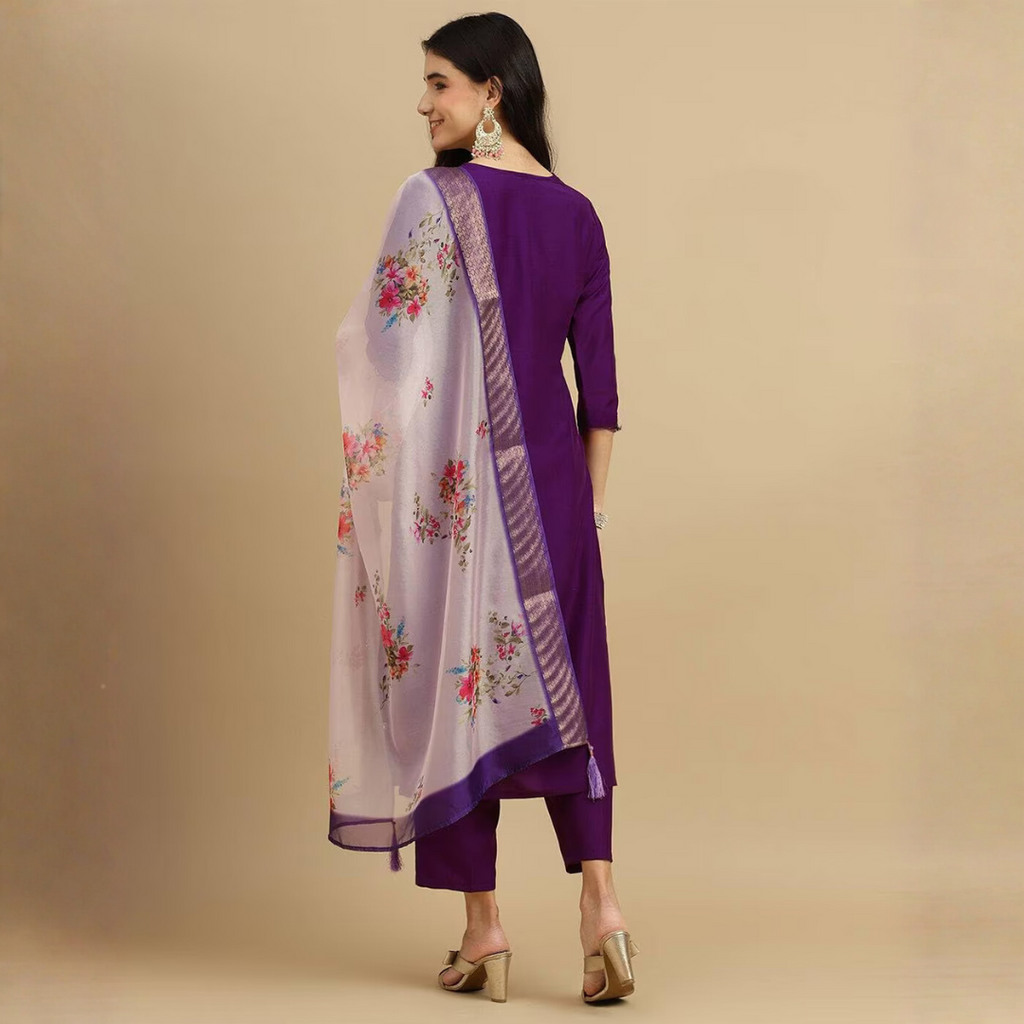 Adaah Aira – Plum Three-Piece Suit