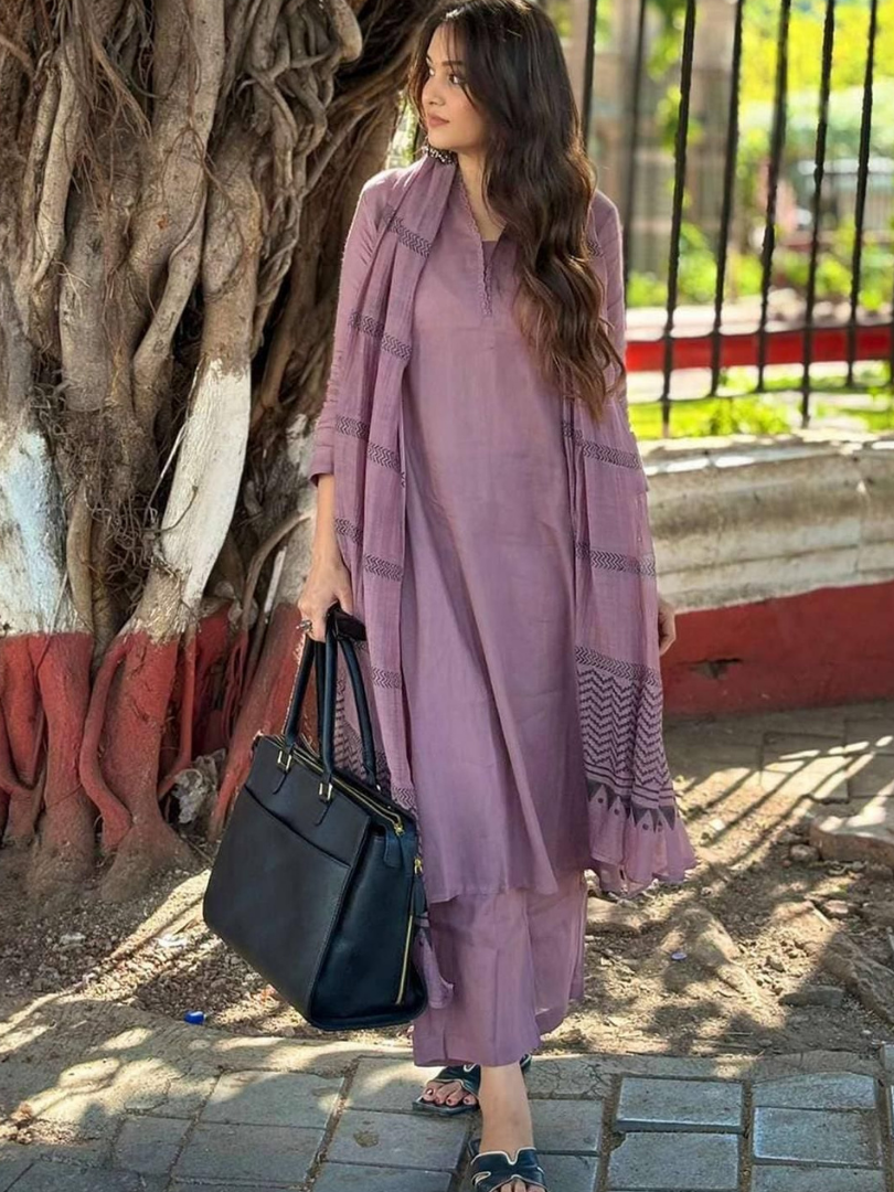 Soft Mulberry Classic Three Piece Suit
