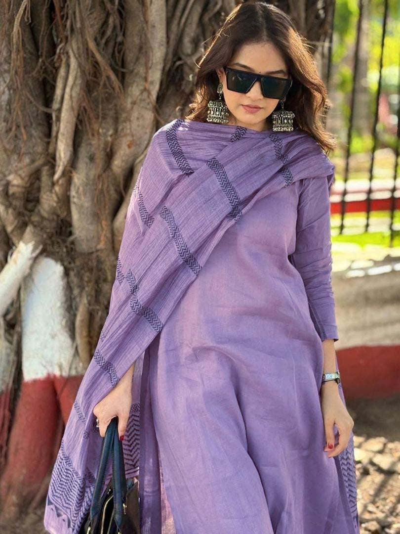 Adaah Purple Classic Three Piece Suit