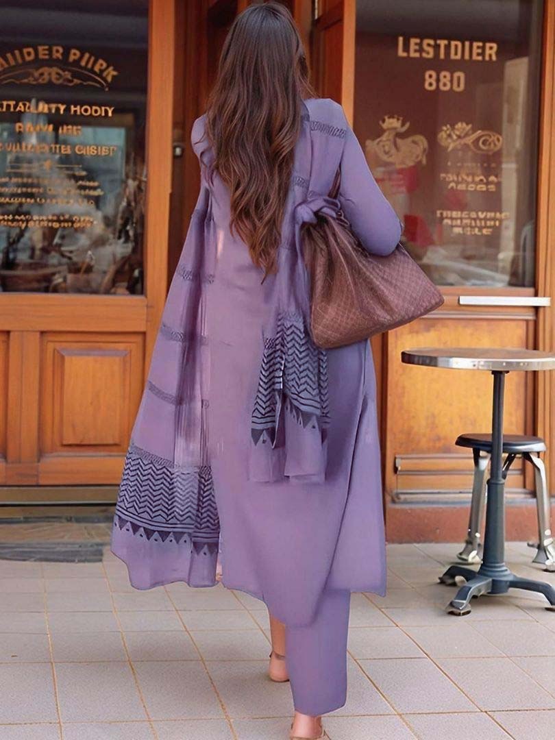 Adaah Purple Classic Three Piece Suit