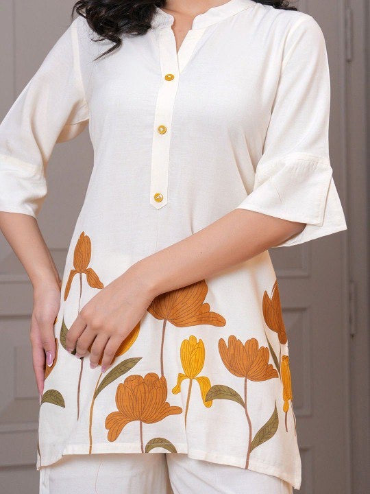 Adaah Ivory Bloom – Printed Co-Ord Set