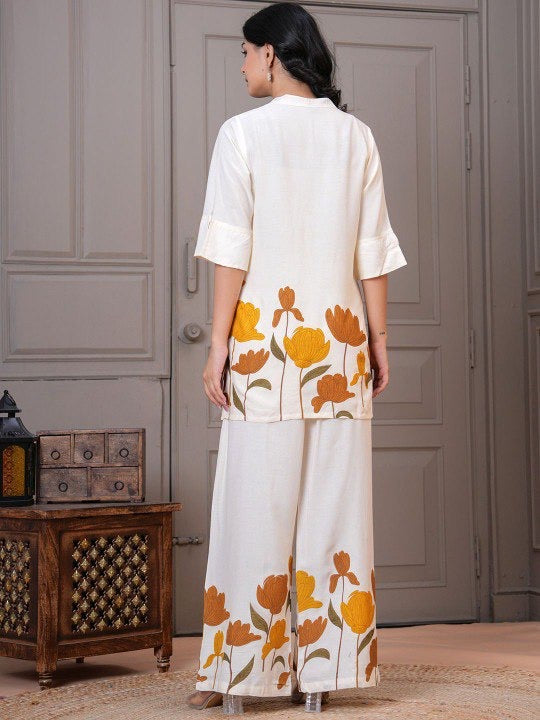 Adaah Ivory Bloom – Printed Co-Ord Set