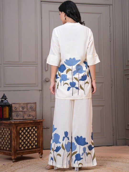 Adaah Ivory Bloom – Printed Co-Ord Set