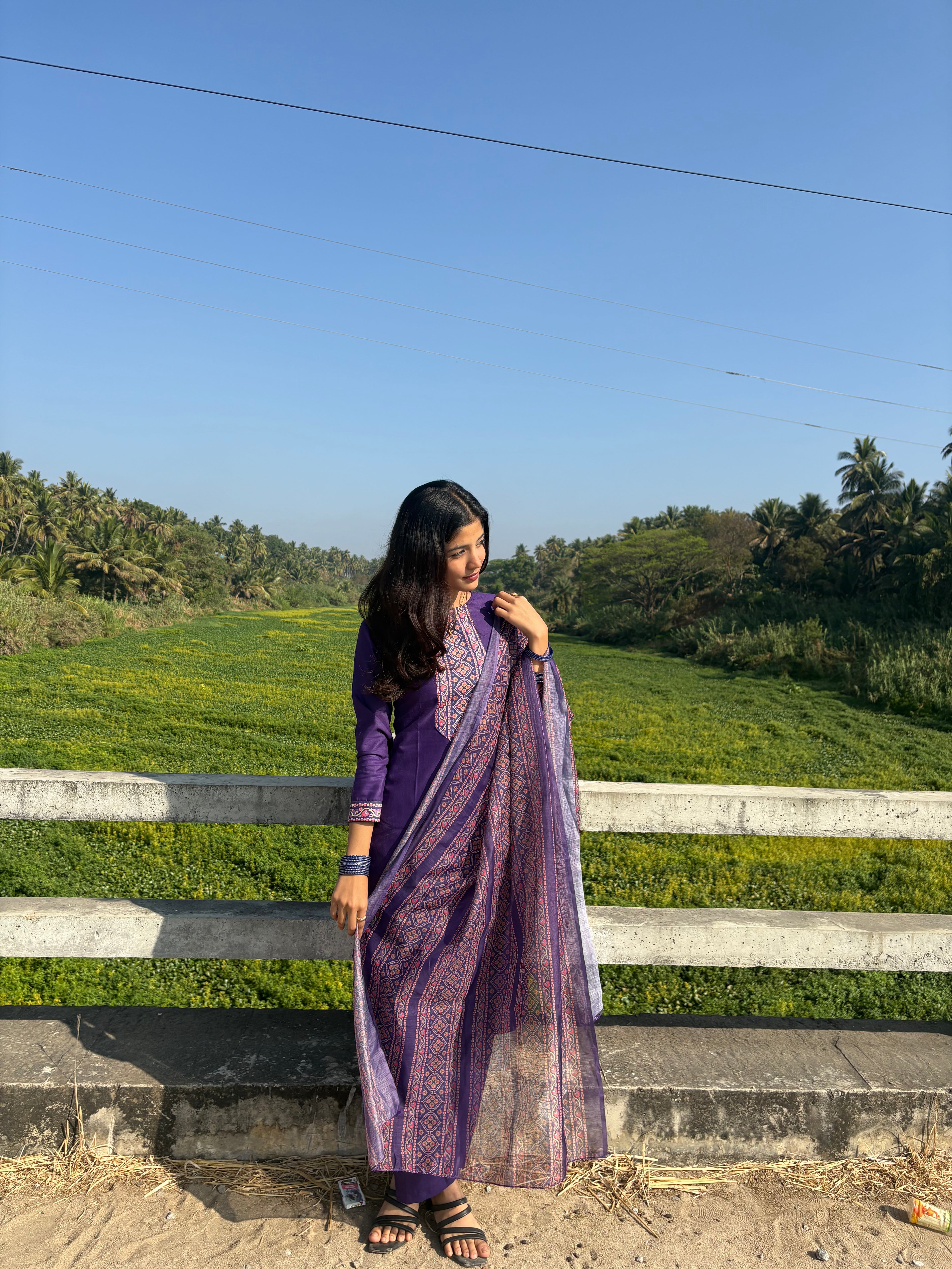 Adaah Violet Aura Three-piece Suit