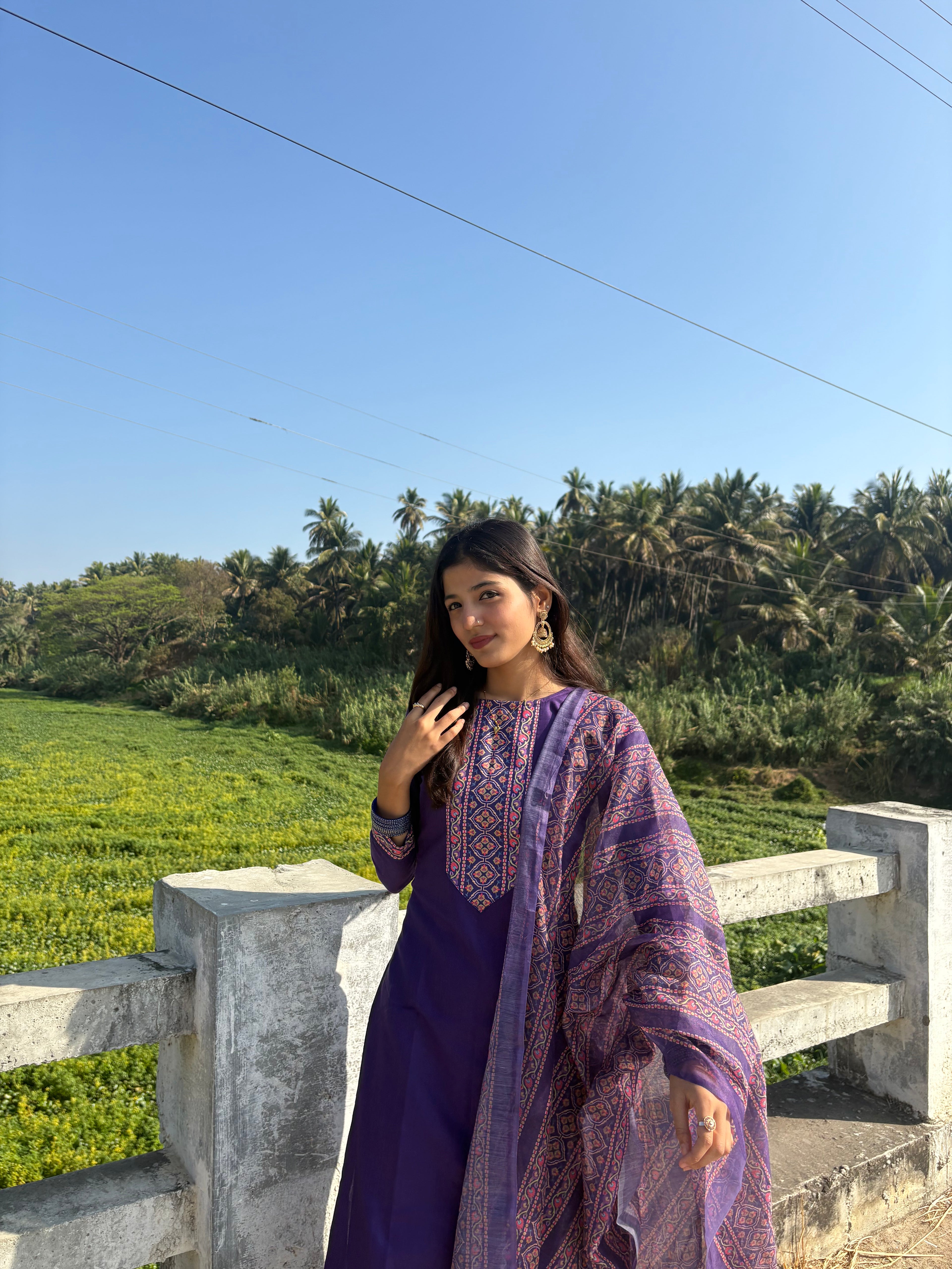 Adaah Violet Aura Three-piece Suit