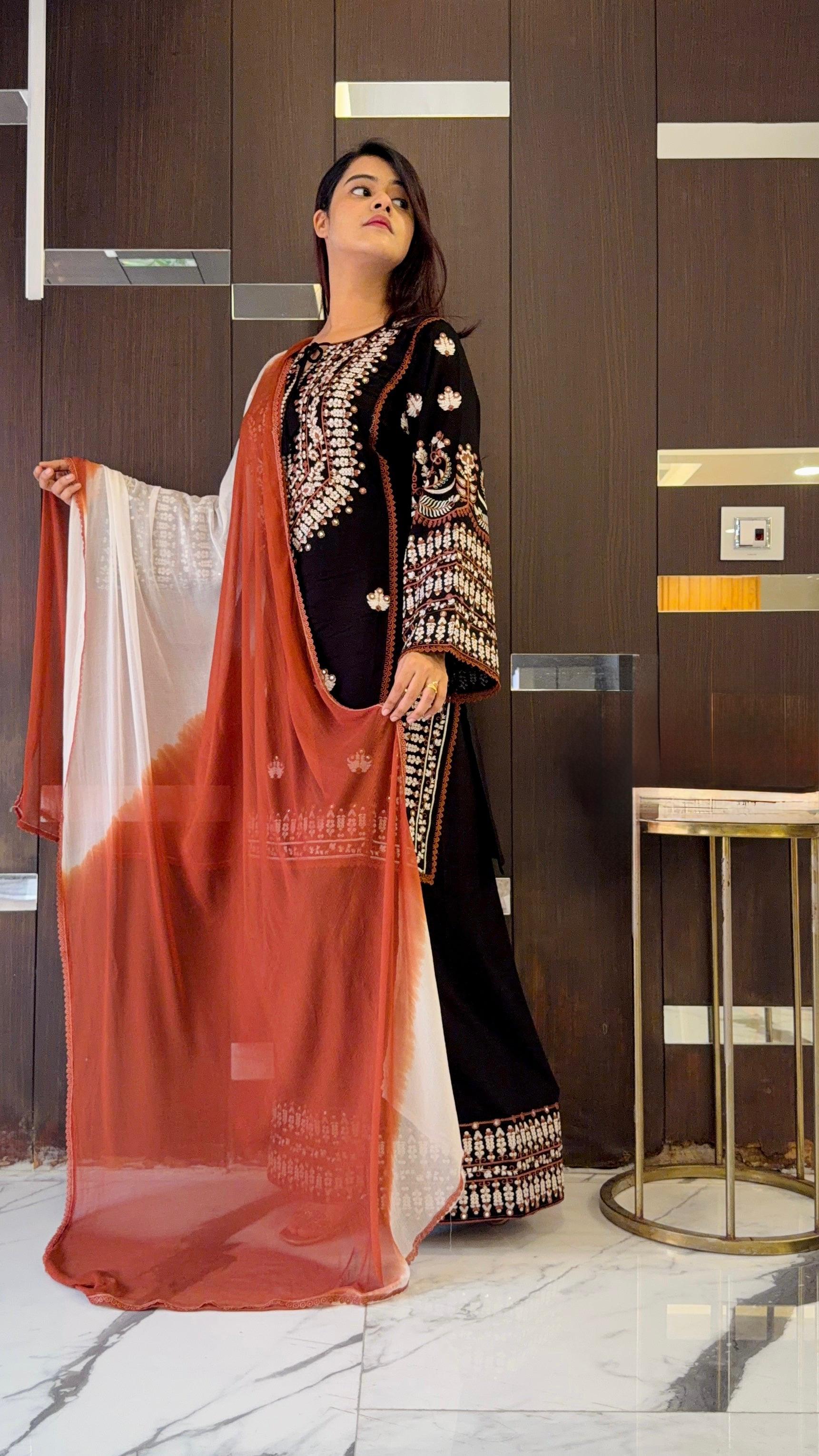 EXQUISITE PAKISTANI PREMIUM THREAD MIRROR WORK 🪡 3 PC WEAR ✨