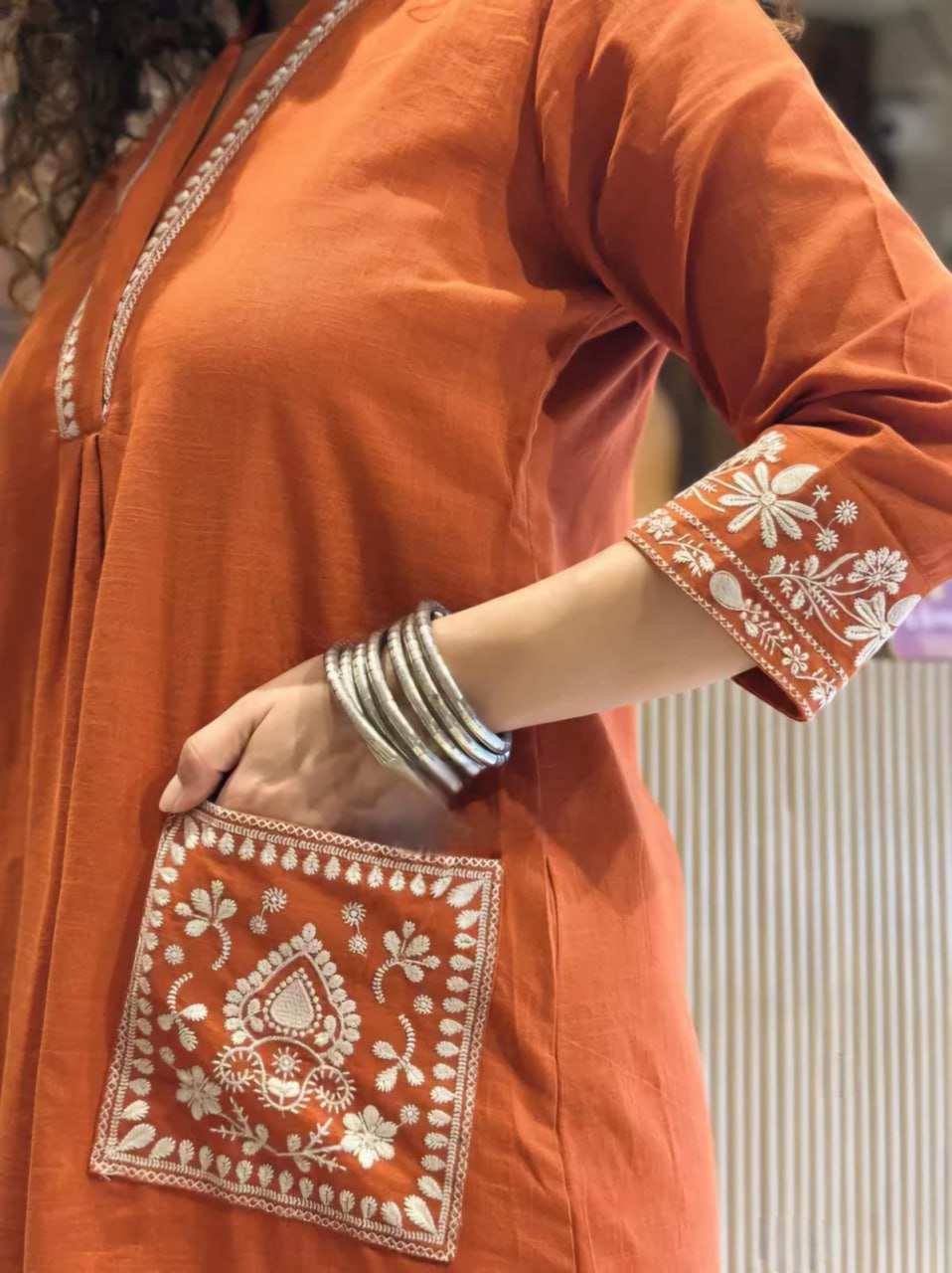 Adaah Noor orange Cord Set