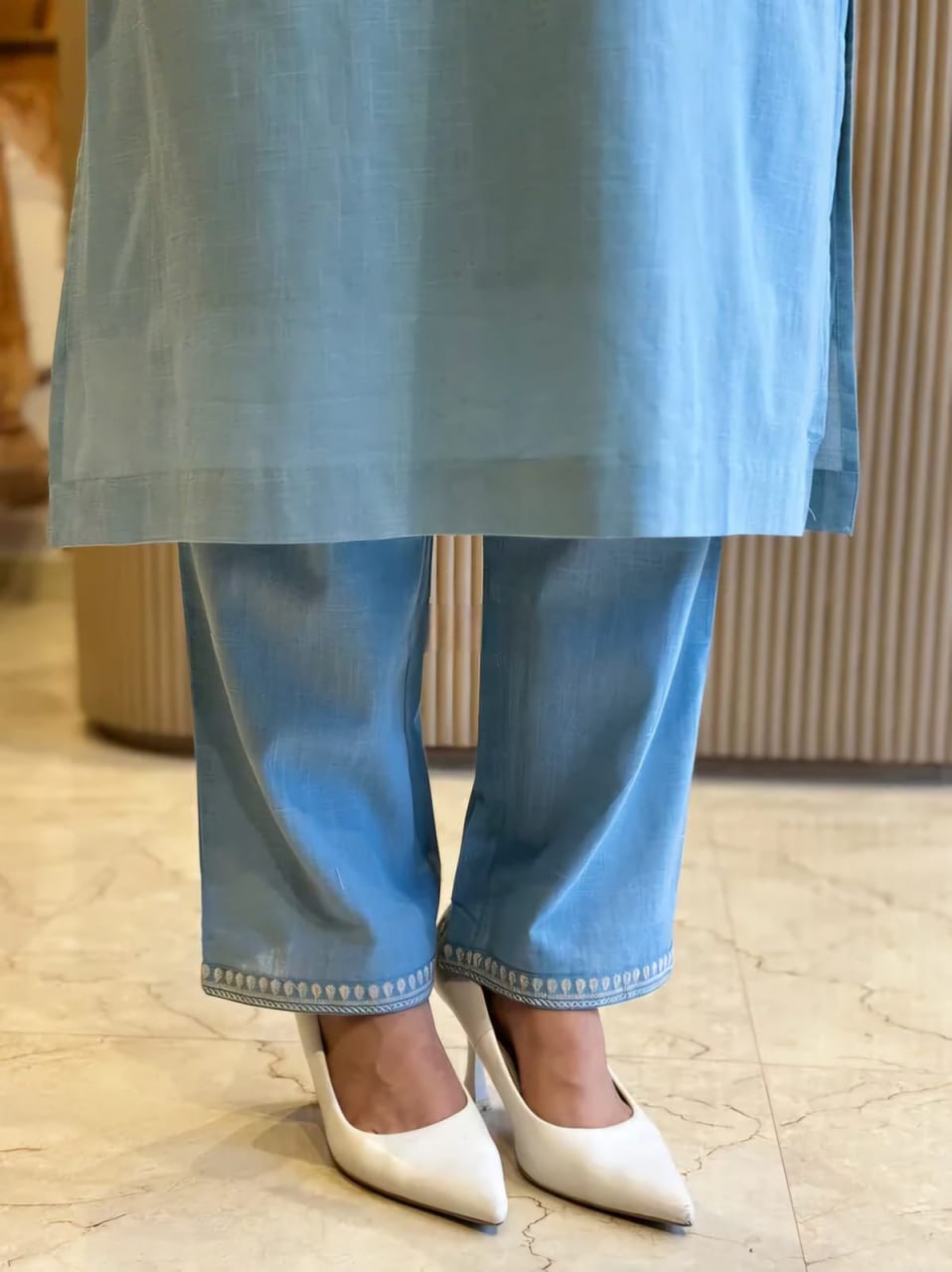 Adaah Noor Blue Cord Set