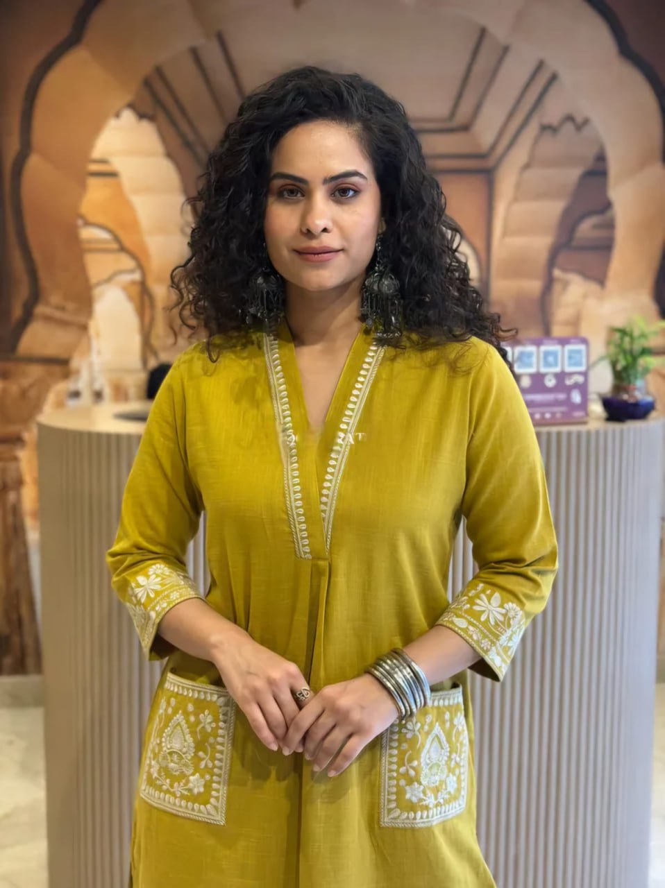 Adaah Noor Yellow Cord Set